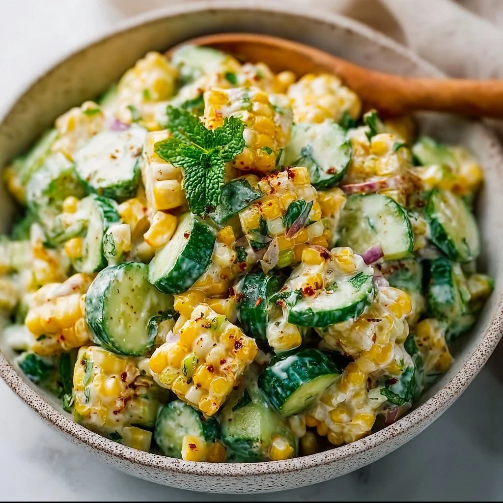 Street Corn Creamy Cucumber Salad That's Perfect for Summer Fun