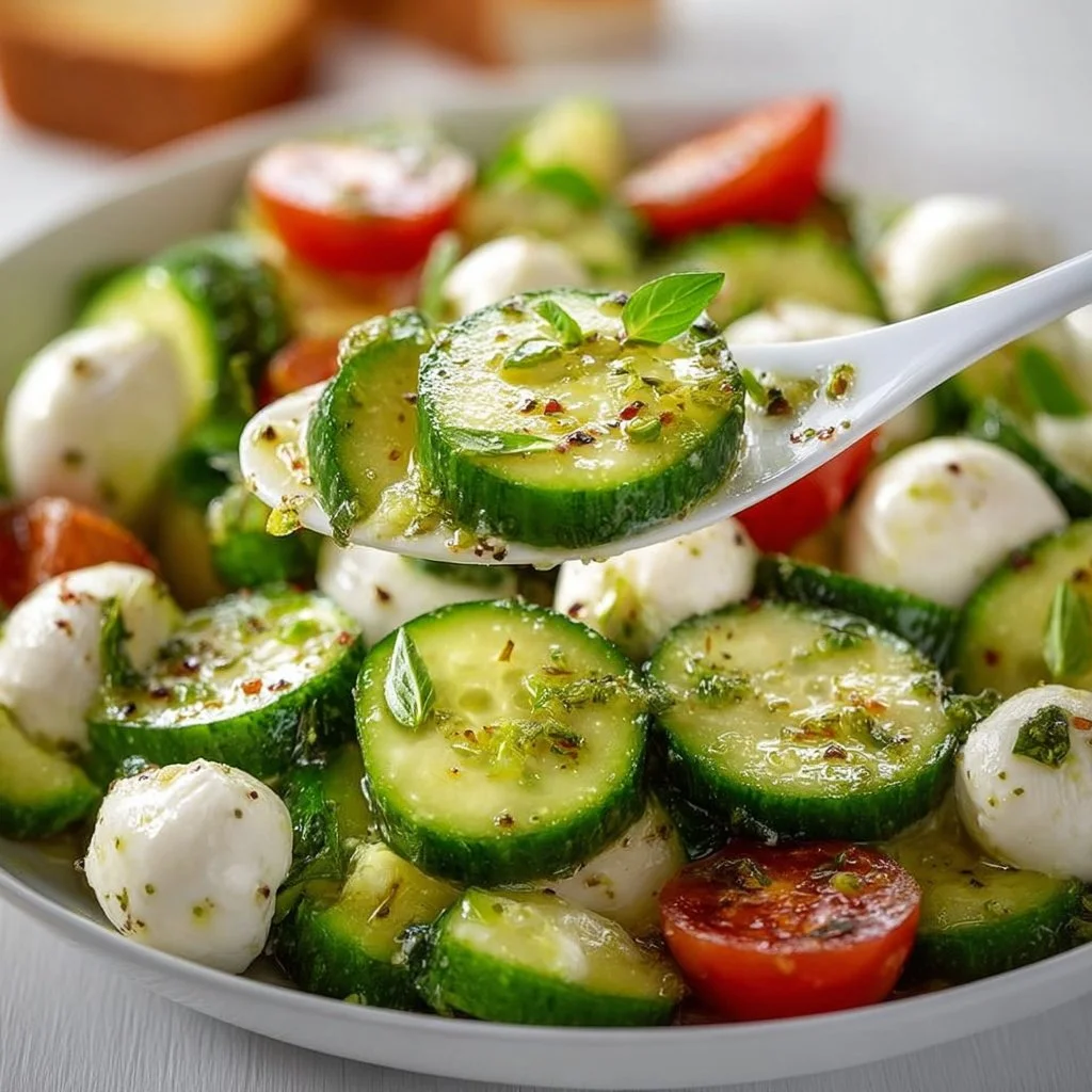Tasty Cucumber Mozzarella Salad