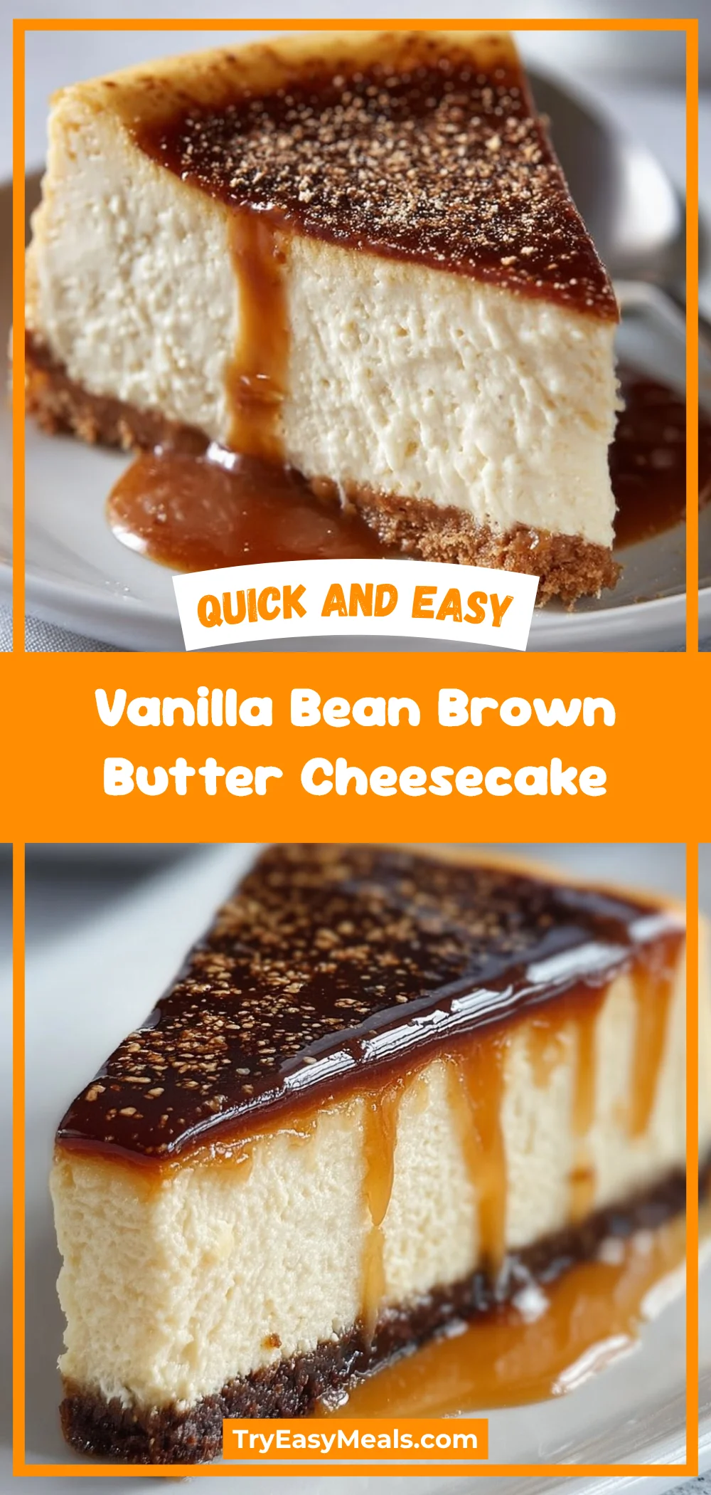 Vanilla Bean Brown Butter Cheesecake