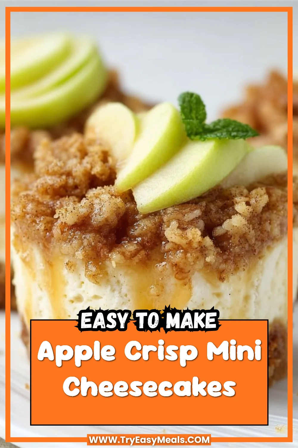 Apple Crisp Mini Cheesecakes
