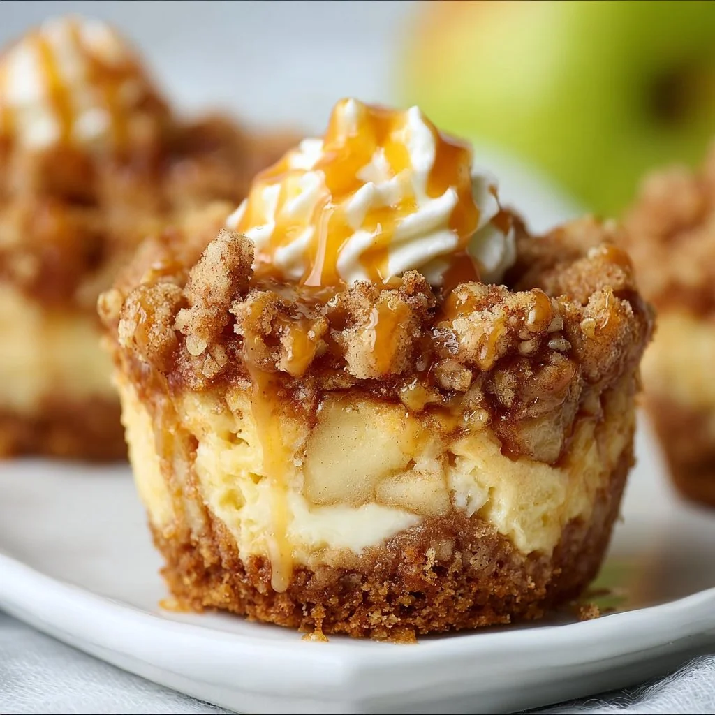 Apple Crisp Mini Cheesecakes