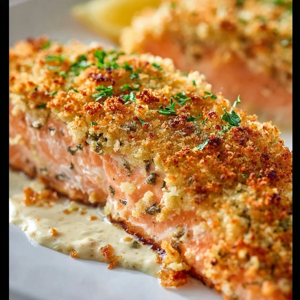 Baked Parmesan Crusted Salmon with Mayo