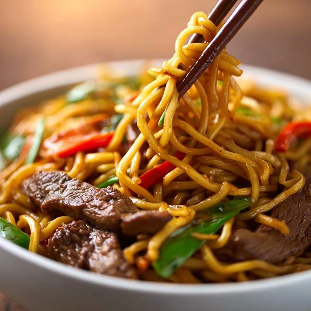 Beef Lo Mein Stir Fry