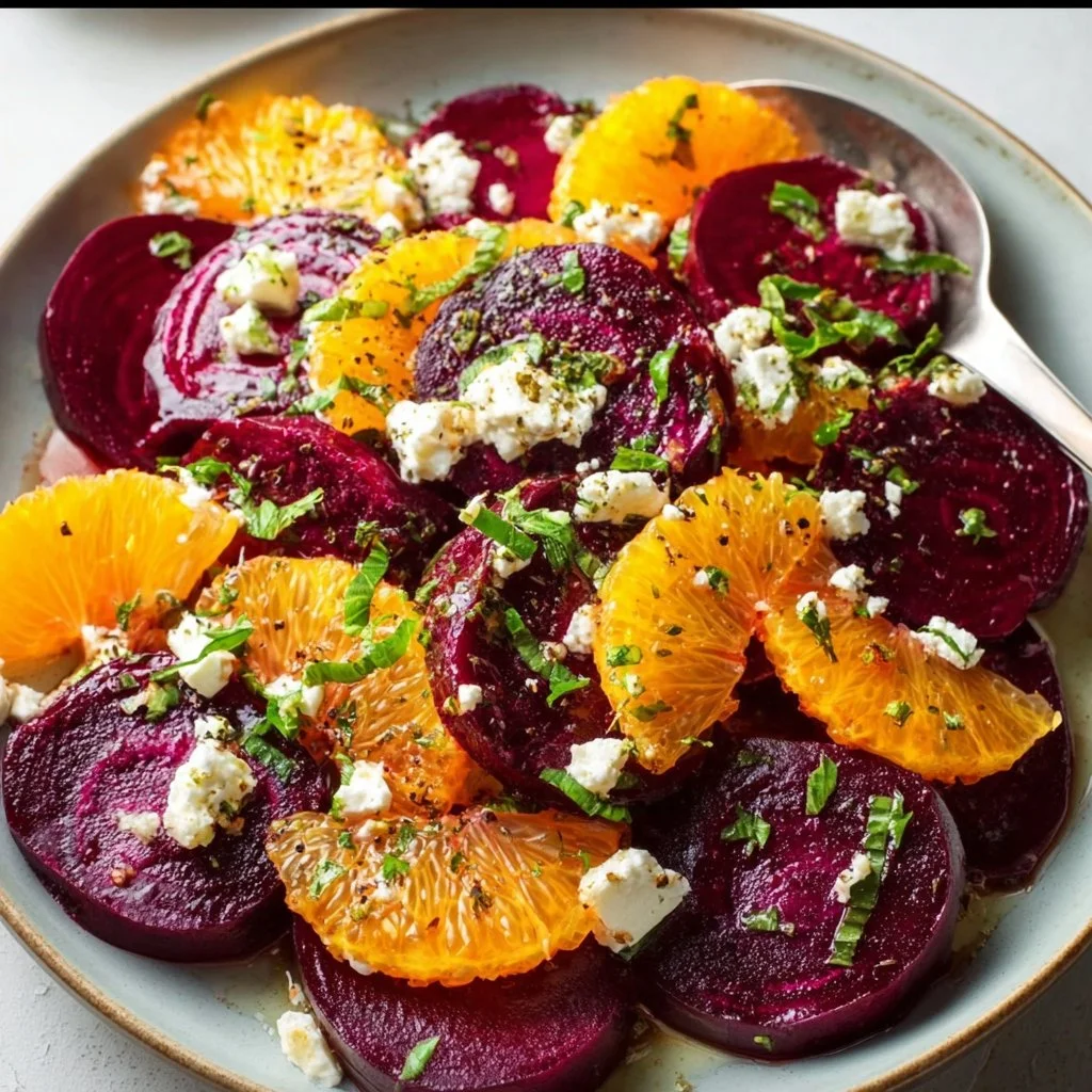 Easy Beet Salad with Oranges and Feta