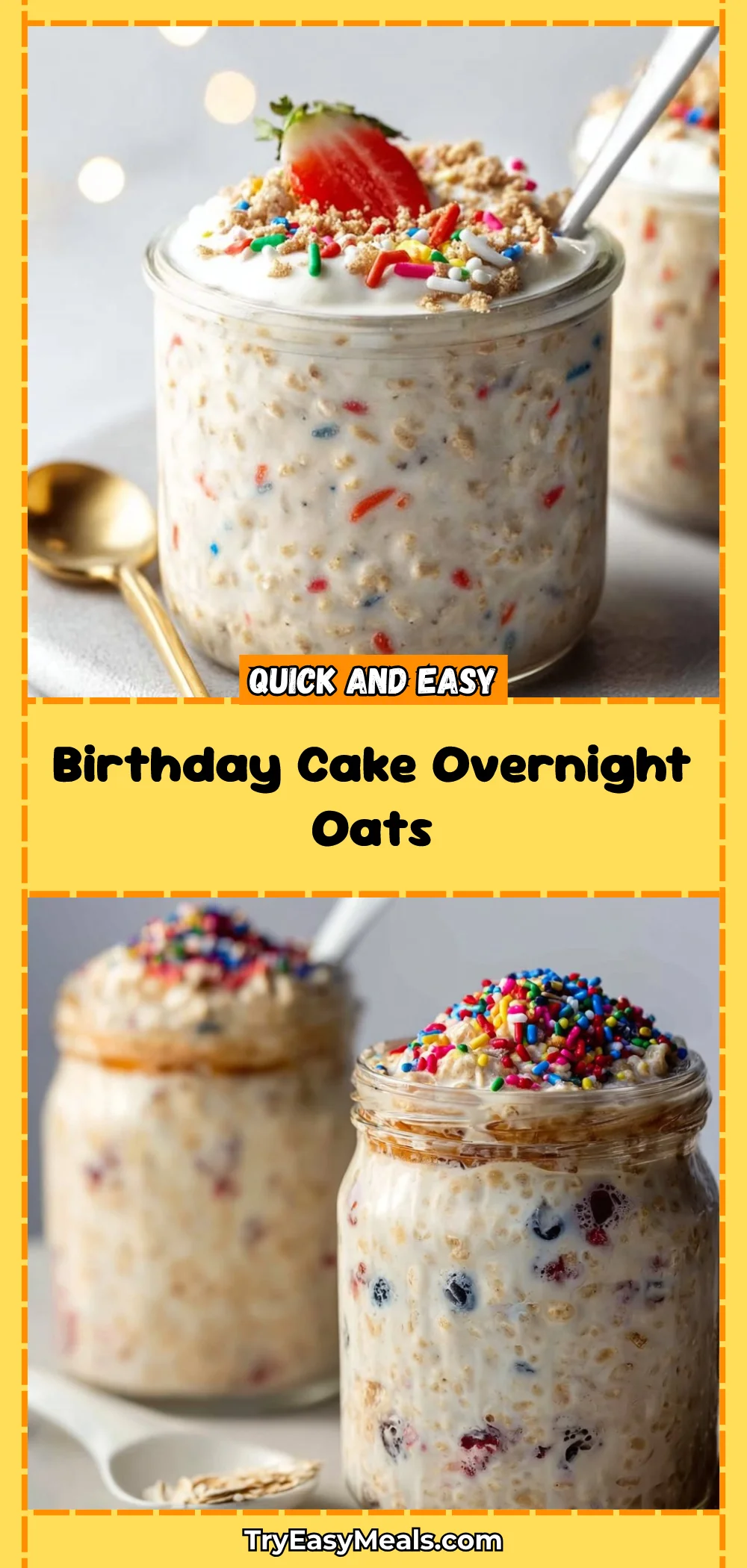Birthday Cake Overnight Oats