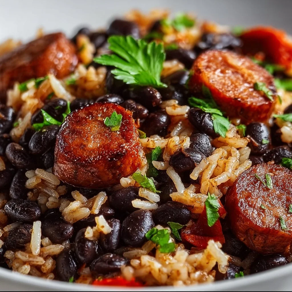 Black Beans and Rice with Sausage