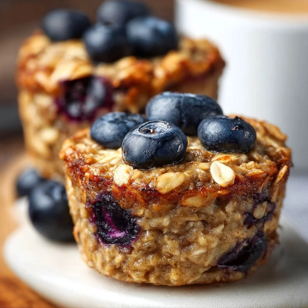 Blueberry Banana Baked Oatmeal Cups