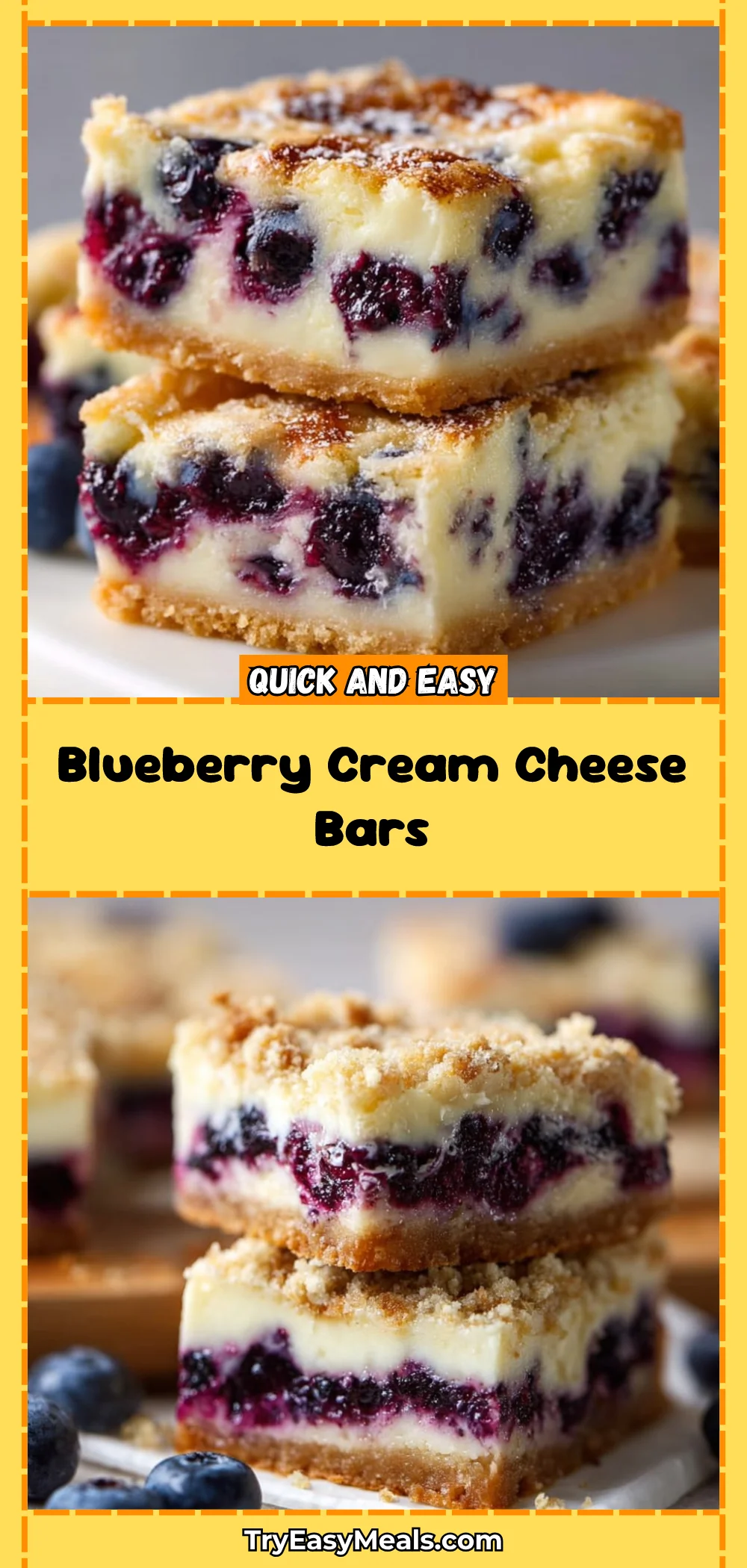 Blueberry Cream Cheese Bars