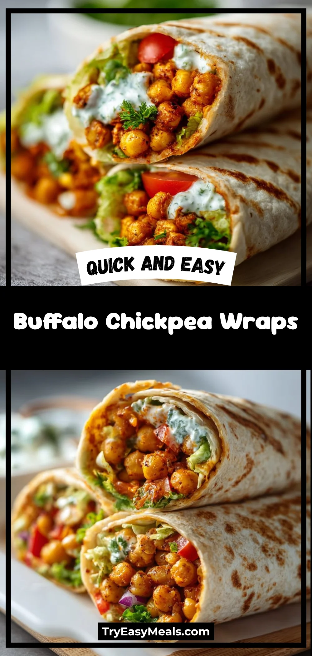 Buffalo Chickpea Wraps