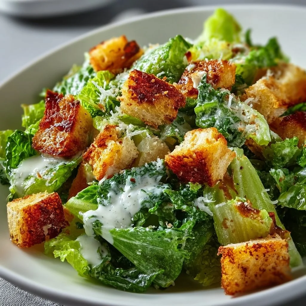 Celery Caesar with Croutons
