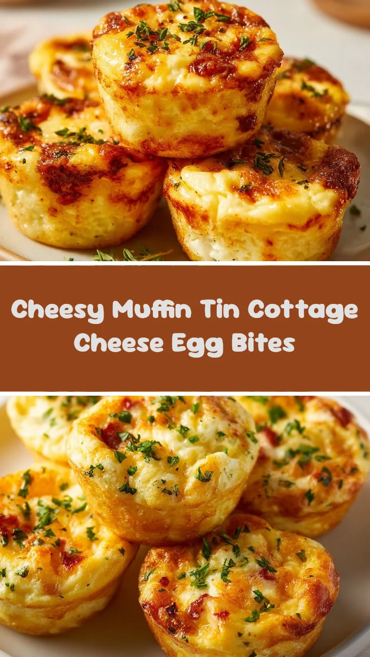 Cheesy Muffin Tin Cottage Cheese Egg Bites