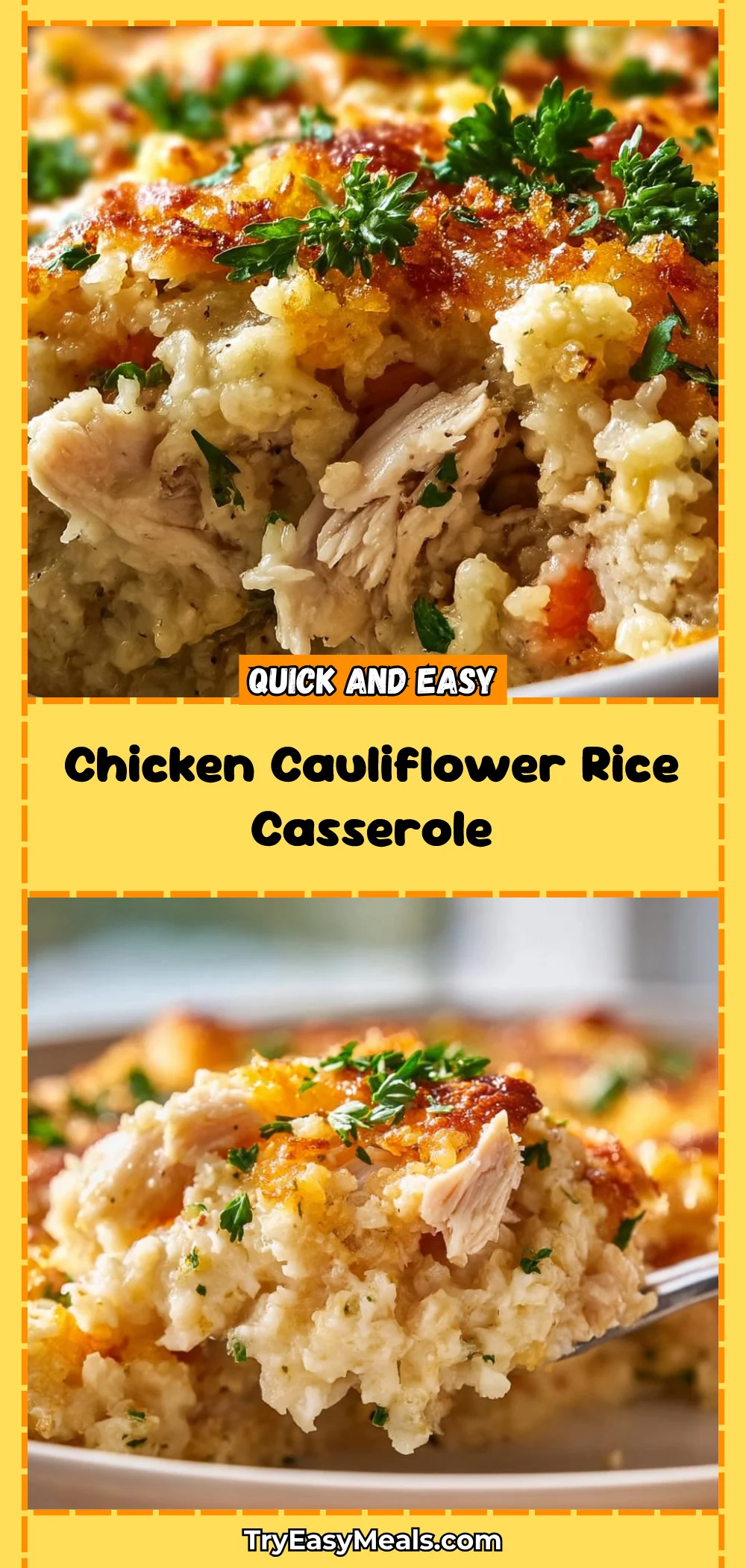 Chicken Cauliflower Rice Casserole