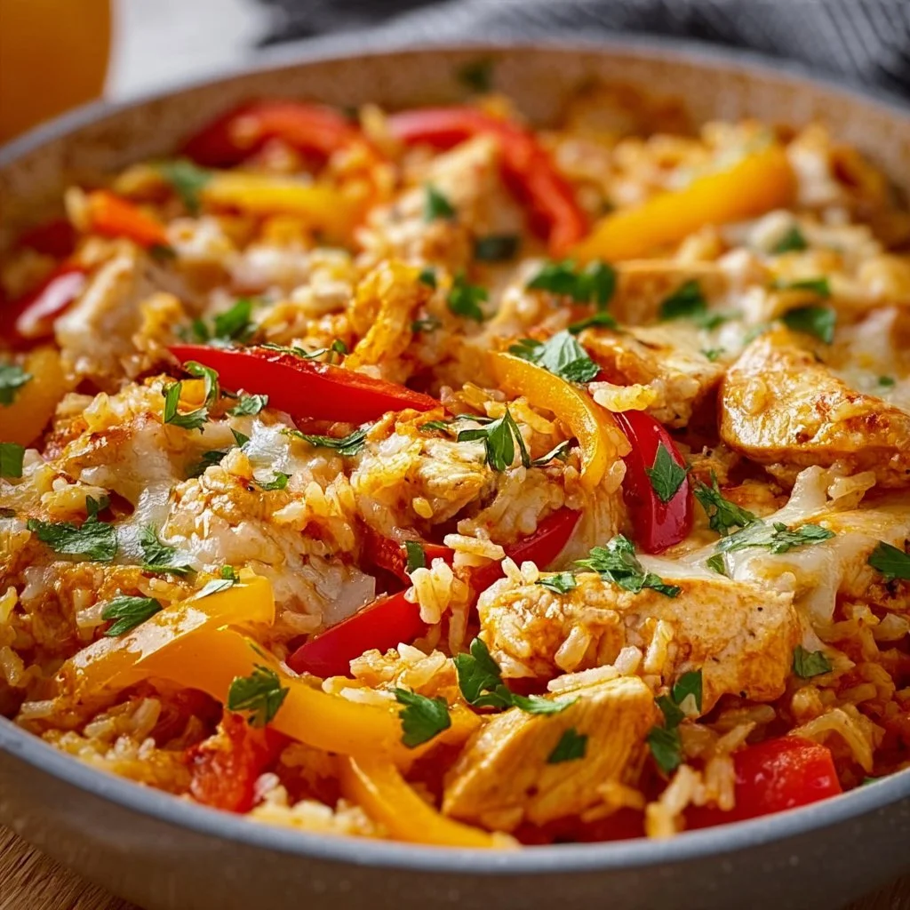 Chicken Fajita Rice Casserole
