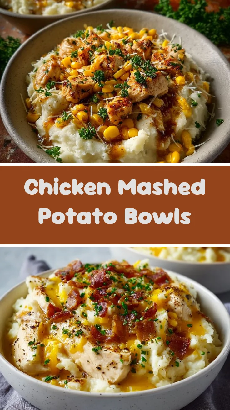 Chicken Mashed Potato Bowls