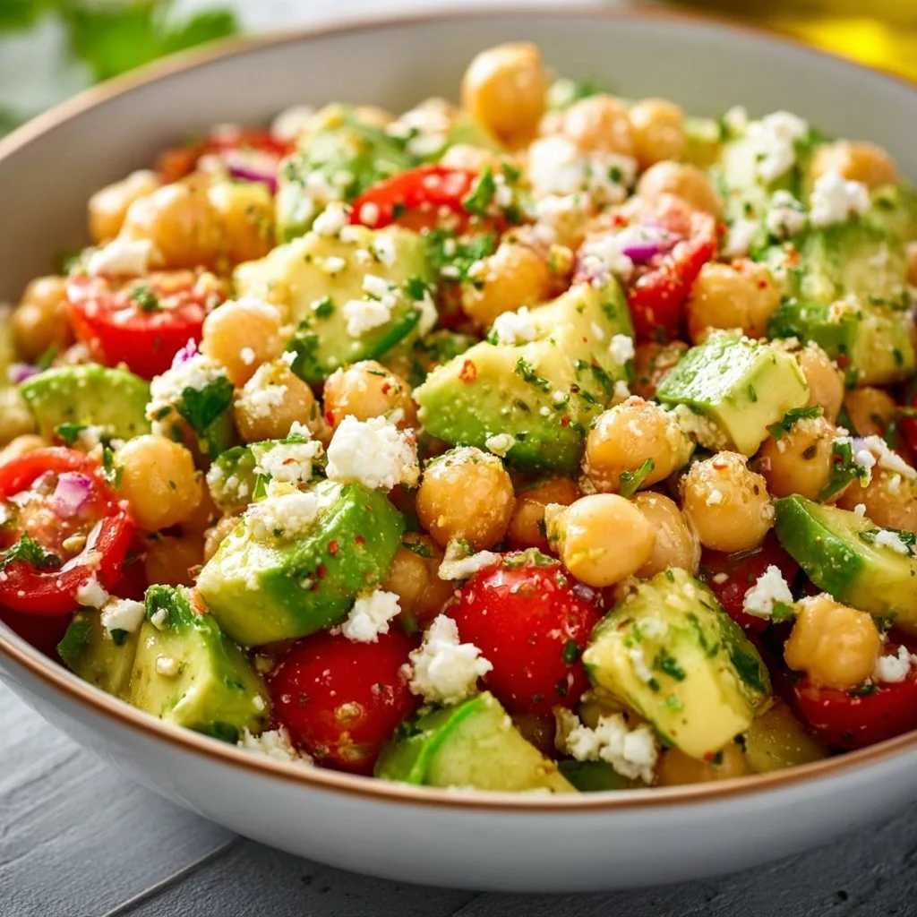 Chickpea Feta Avocado Salad Recipe