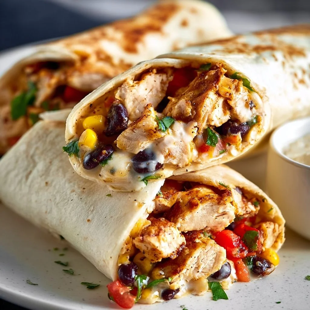 Chipotle Style Southwest Chicken Wraps