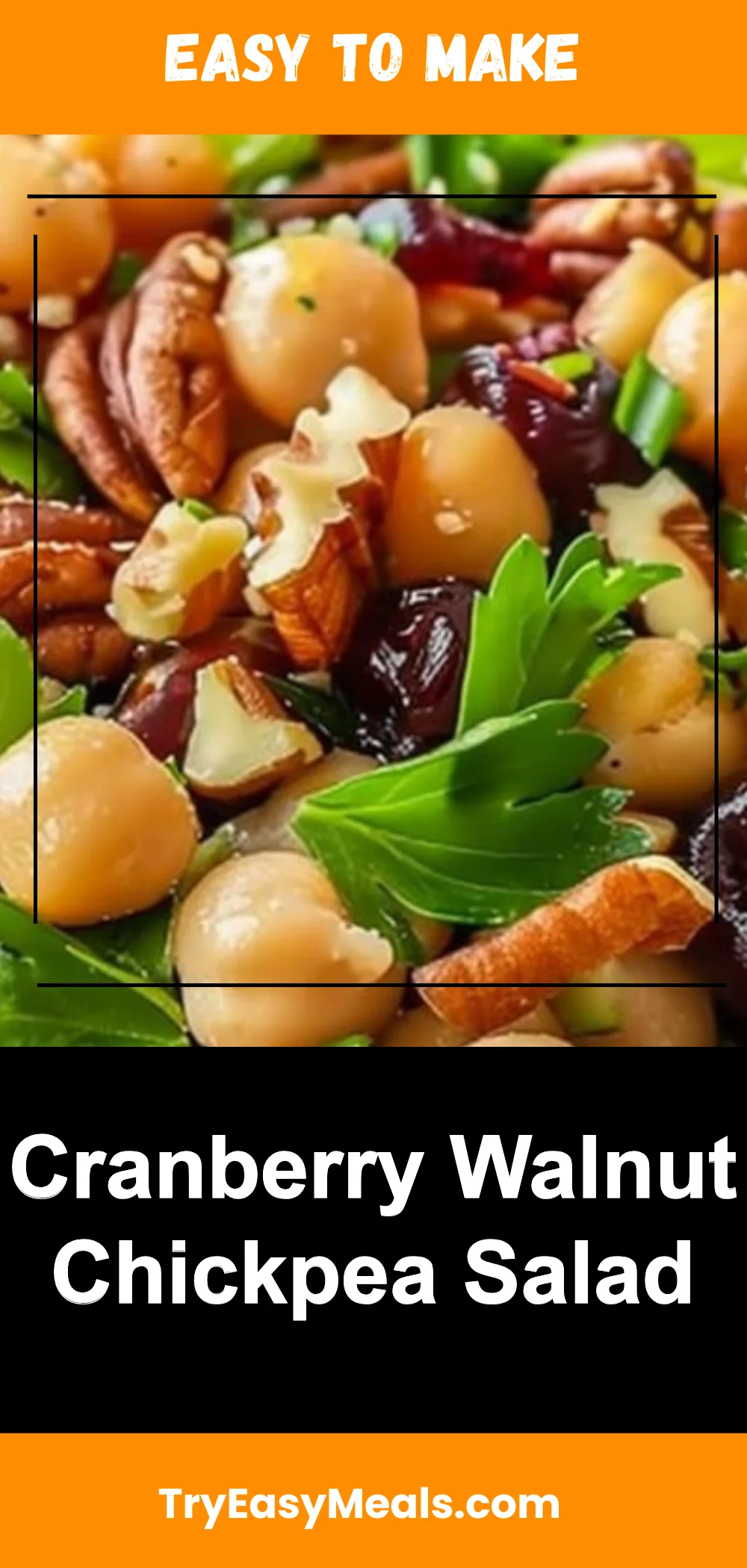Cranberry Walnut Chickpea Salad