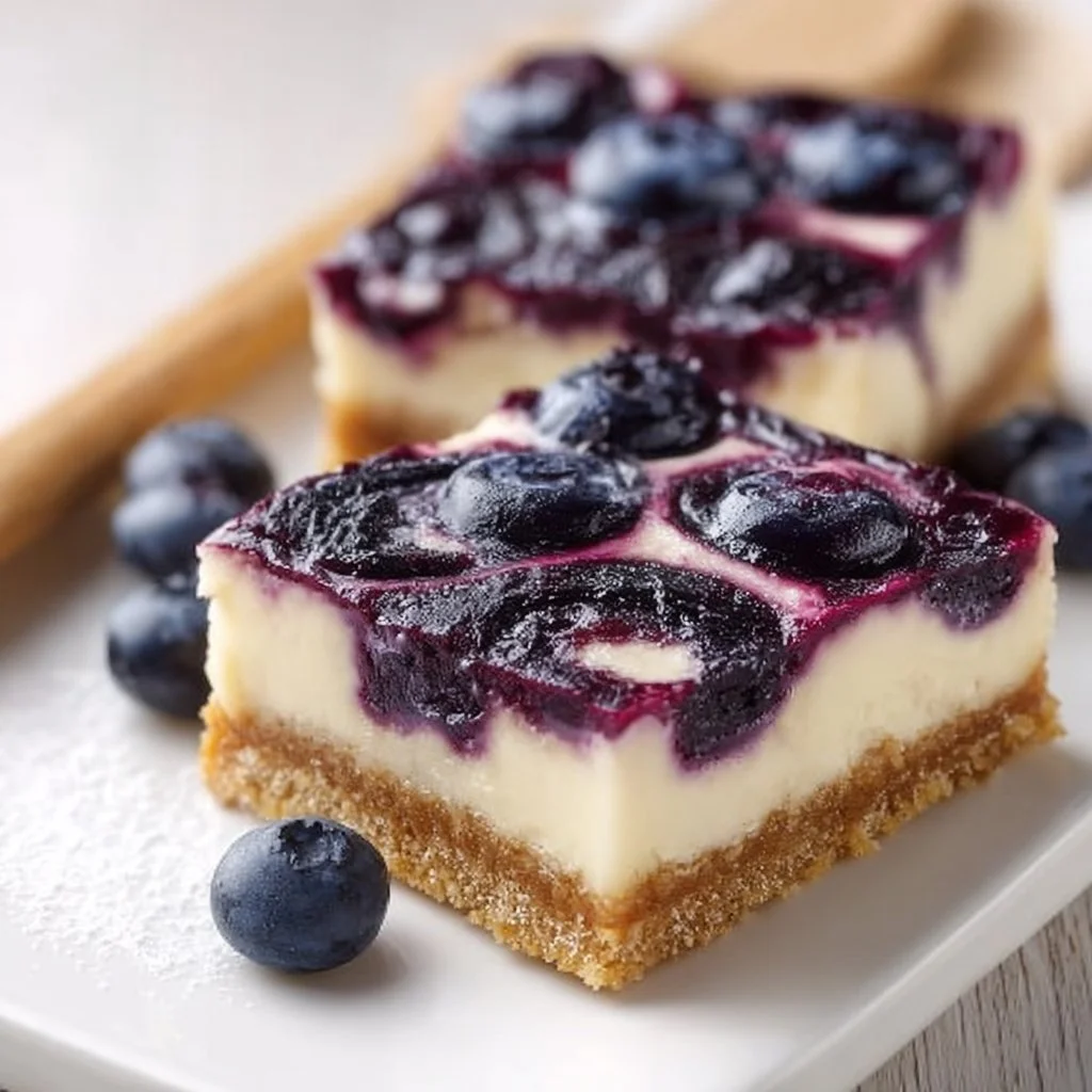 Creamy Blueberry Cheesecake Bars for Perfect Summer Treats