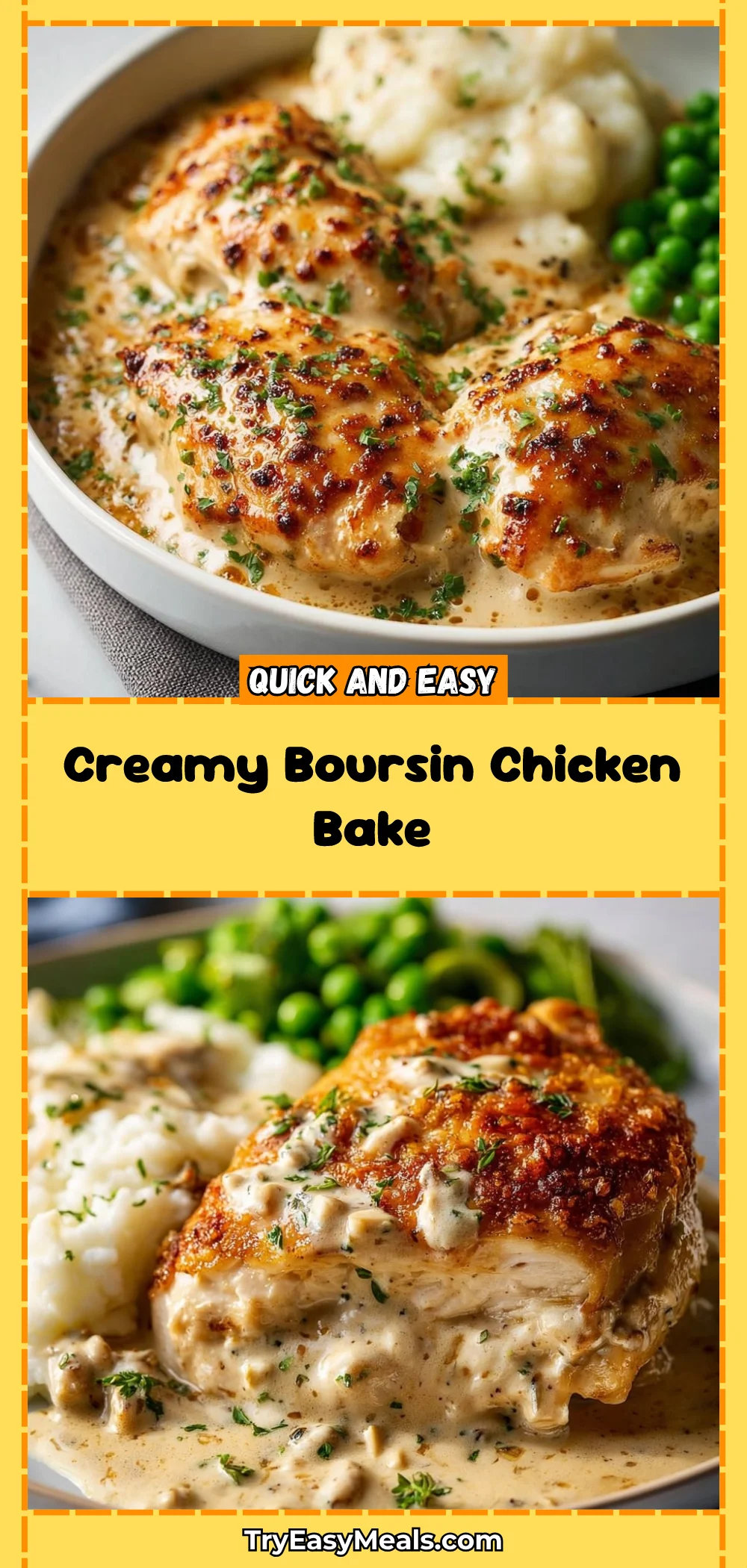 Creamy Boursin Chicken Bake