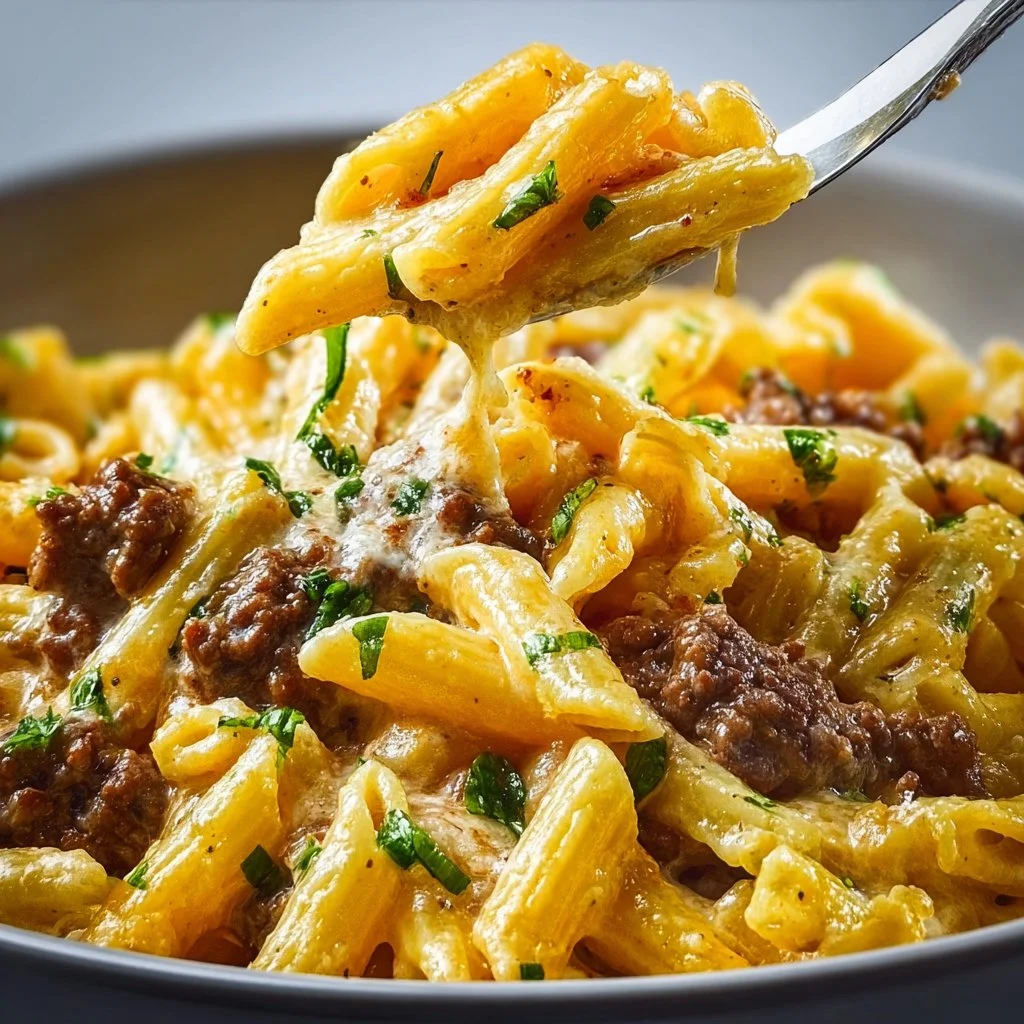 Creamy High Protein Beef Pasta