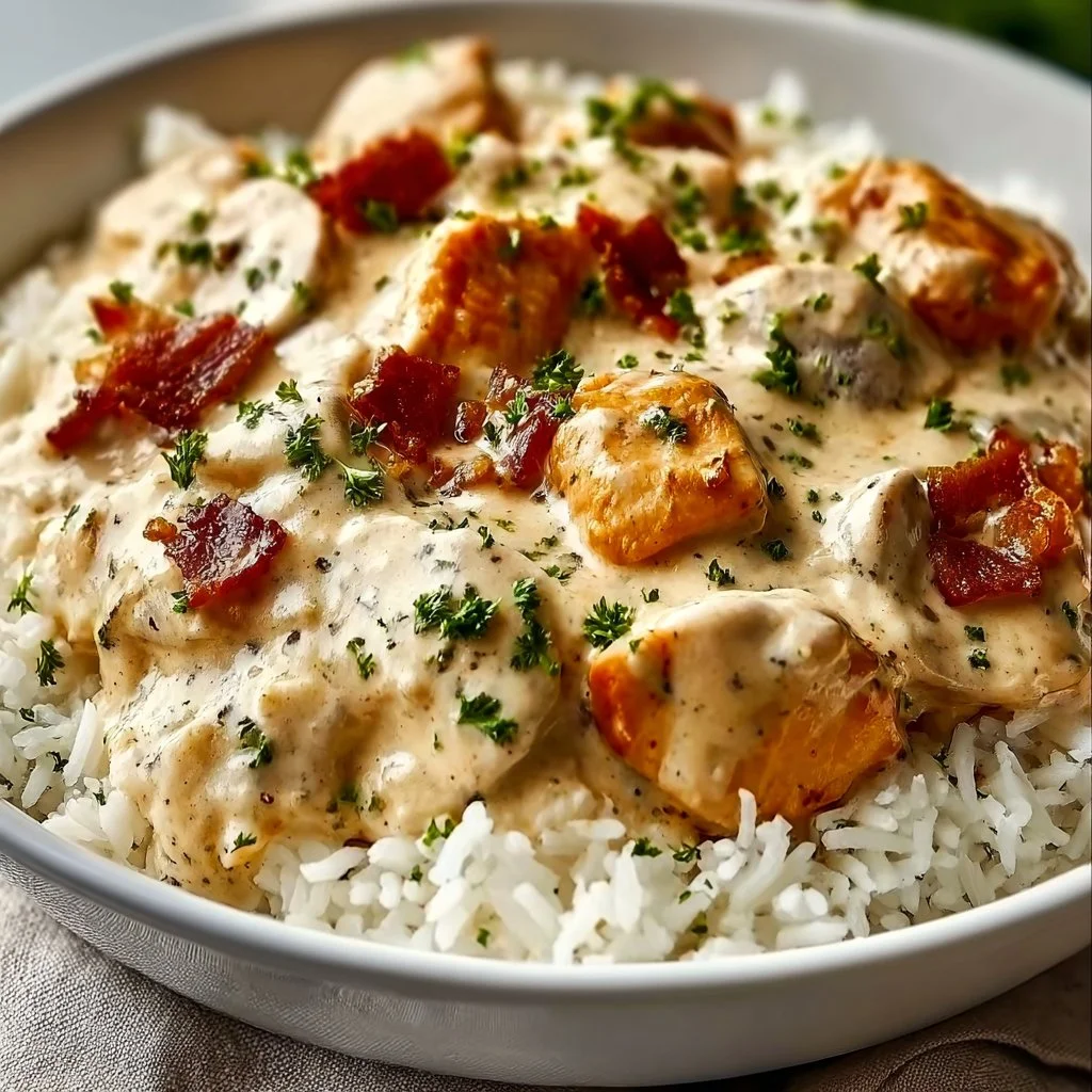 Creamy Smothered Chicken and Rice