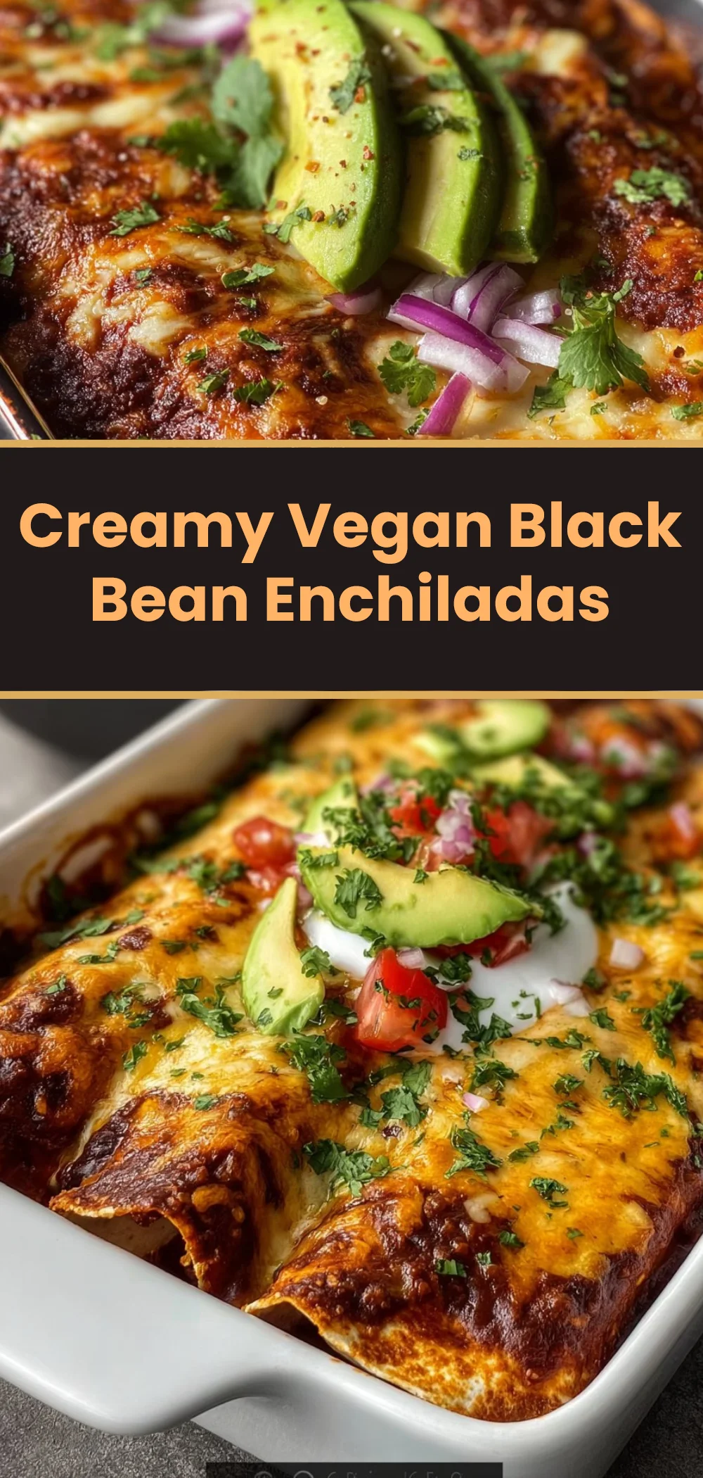 Creamy Vegan Black Bean Enchiladas