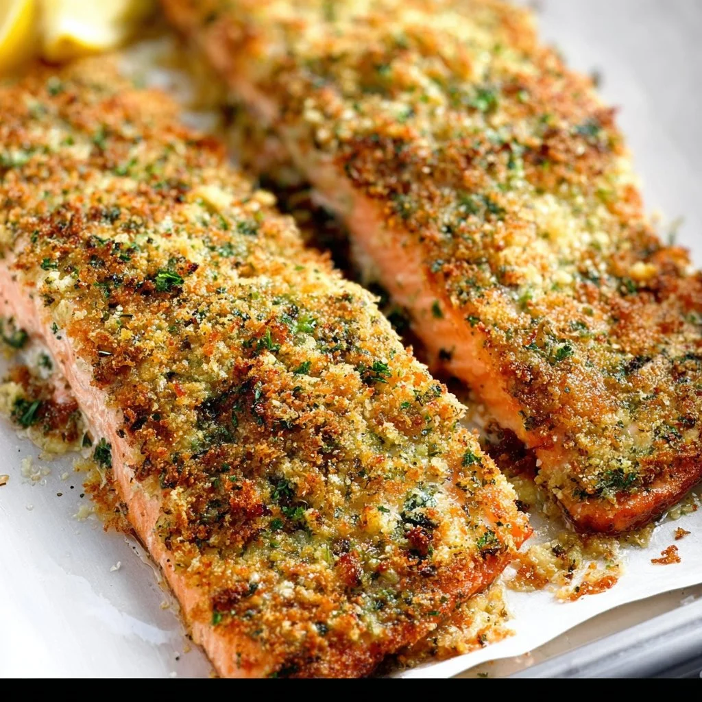 Crispy Garlic Parmesan Salmon