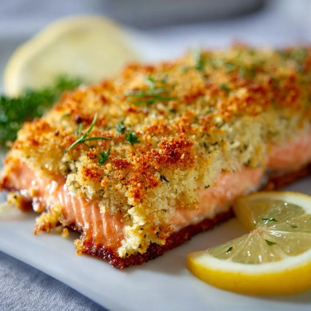 Crispy Panko Parmesan Salmon