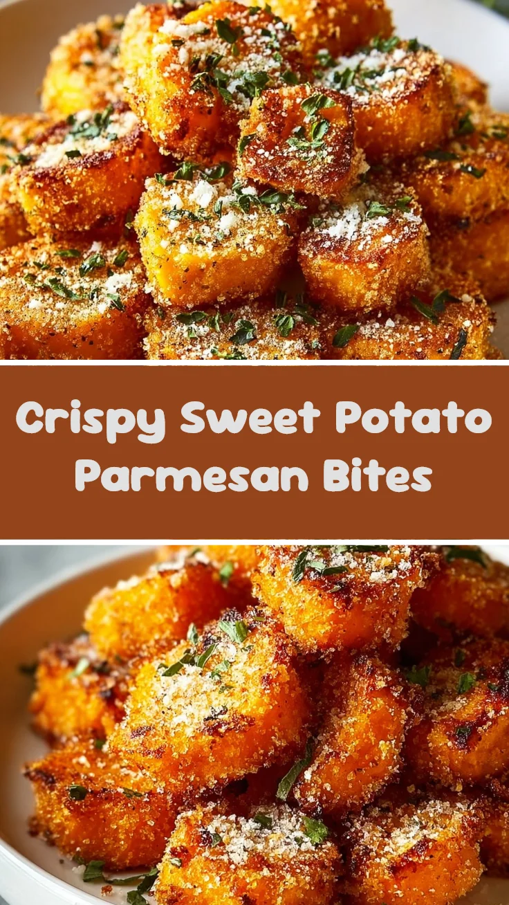 Crispy Sweet Potato Parmesan Bites