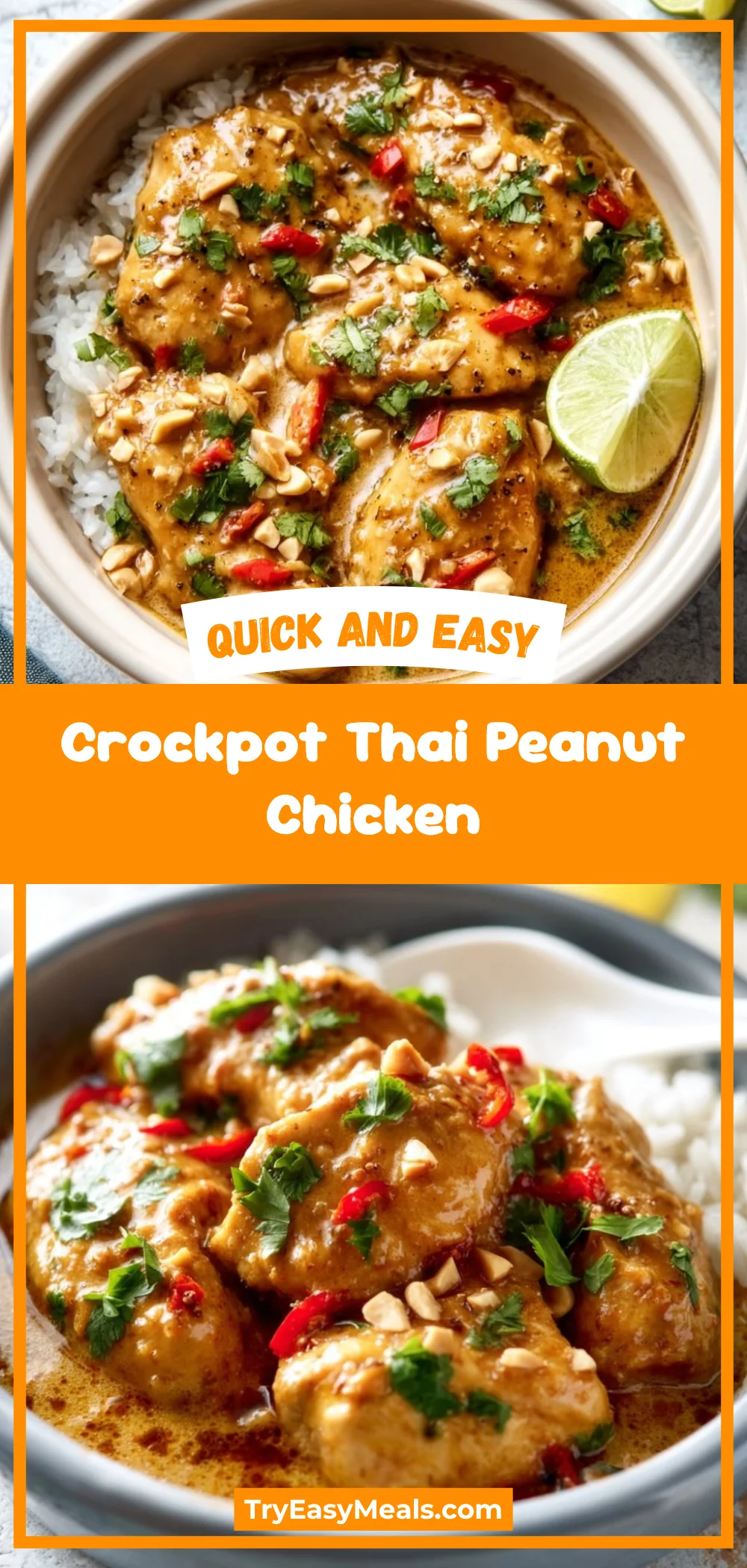 Crockpot Thai Peanut Chicken