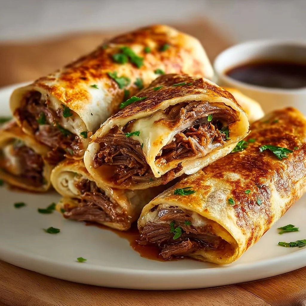 French Dip Tortilla Roll Ups