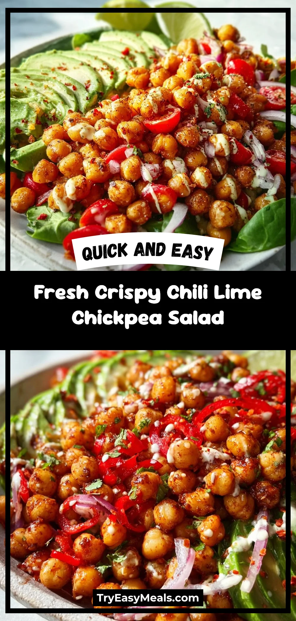 Fresh Crispy Chili Lime Chickpea Salad