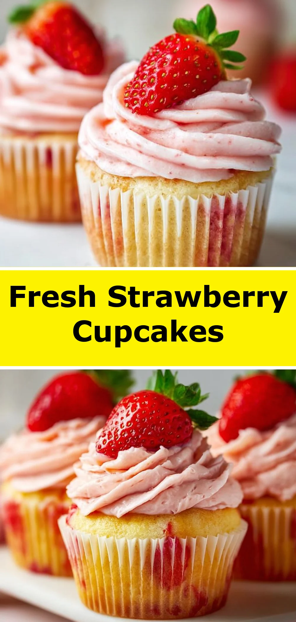 Fresh Strawberry Cupcakes