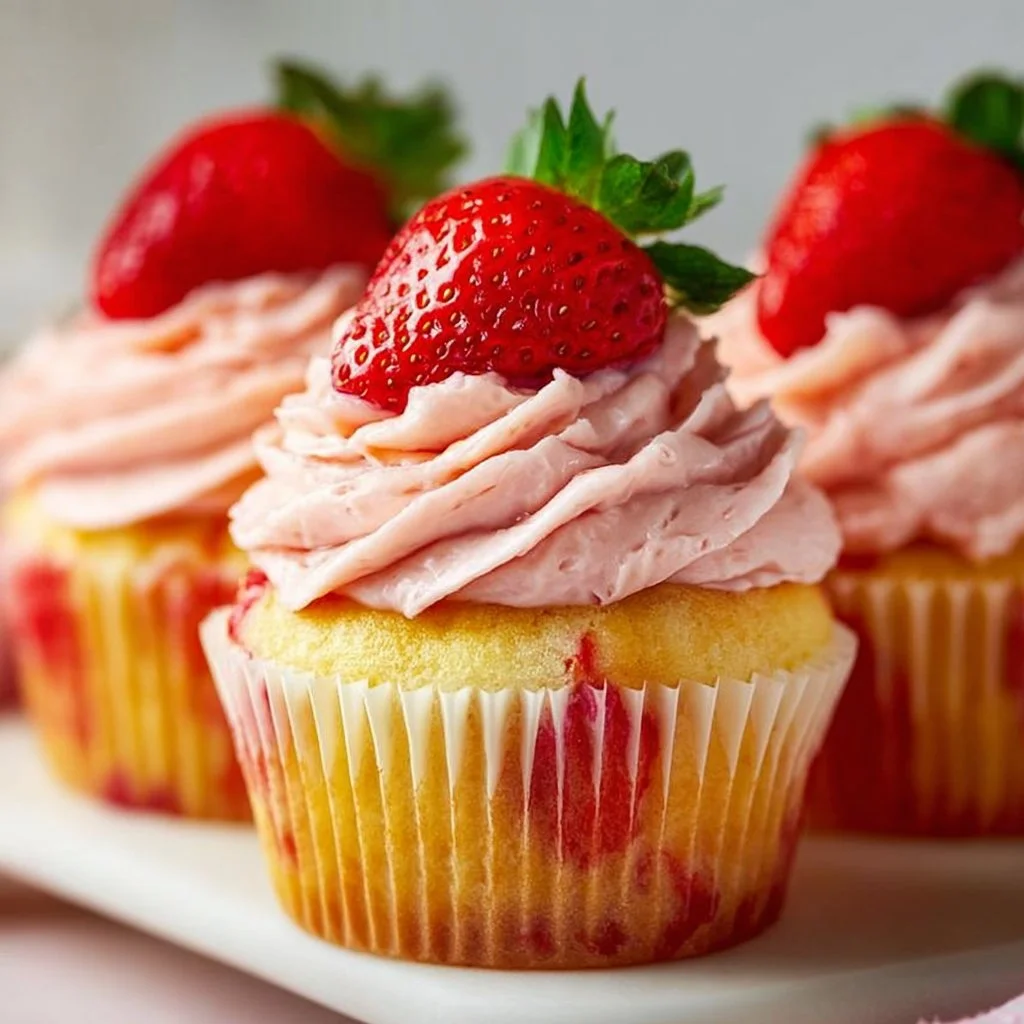 Fresh Strawberry Cupcakes