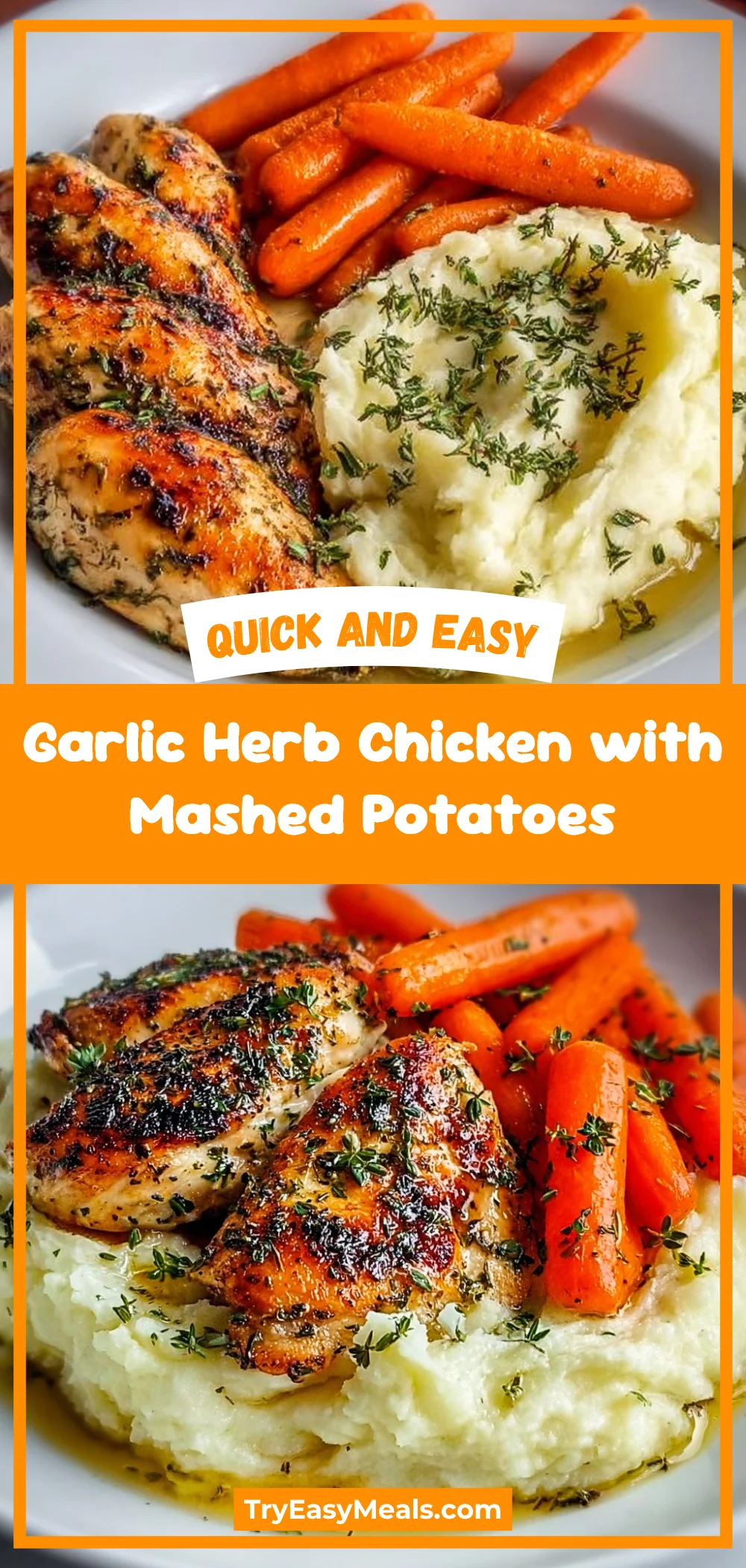 Garlic Herb Chicken with Mashed Potatoes
