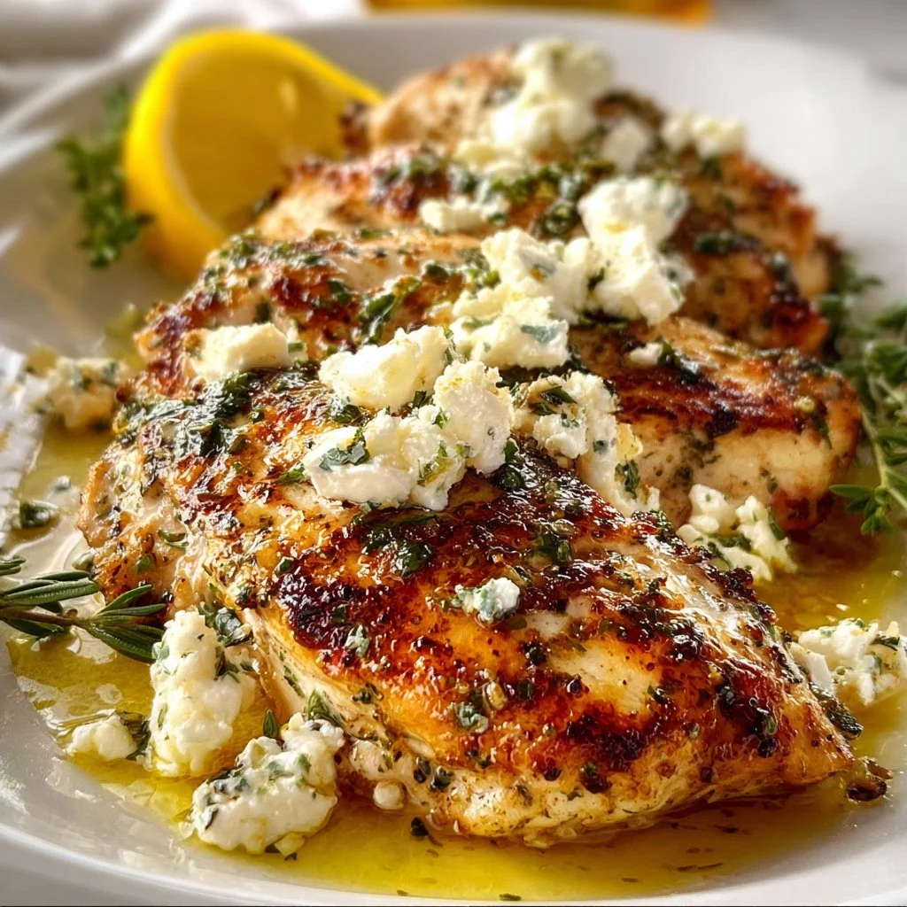 Greek Chicken with Lemon and Feta
