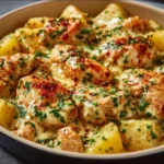 high protein creamy garlic cheesy chicken potato 2026 03 26 030315