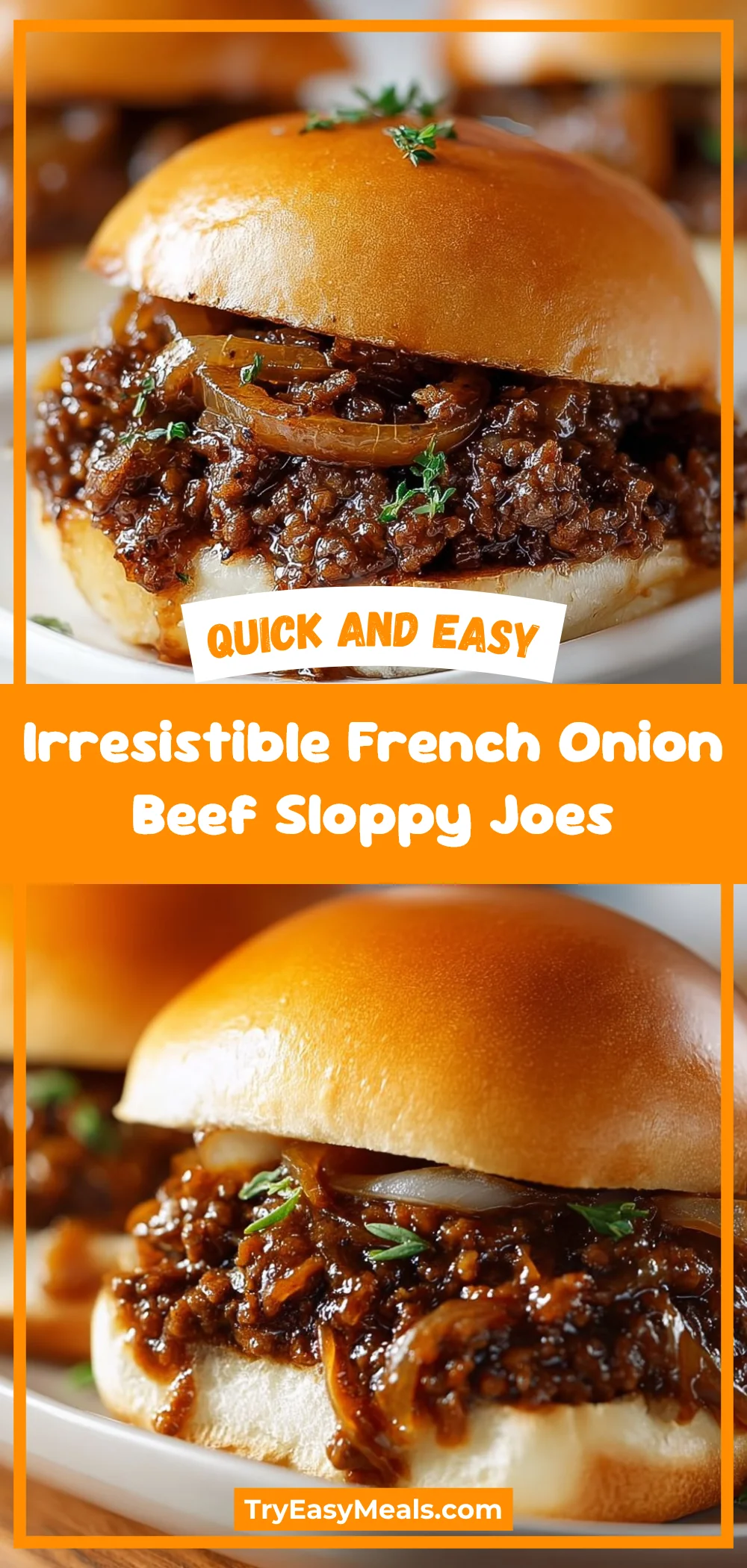 Irresistible French Onion Beef Sloppy Joes