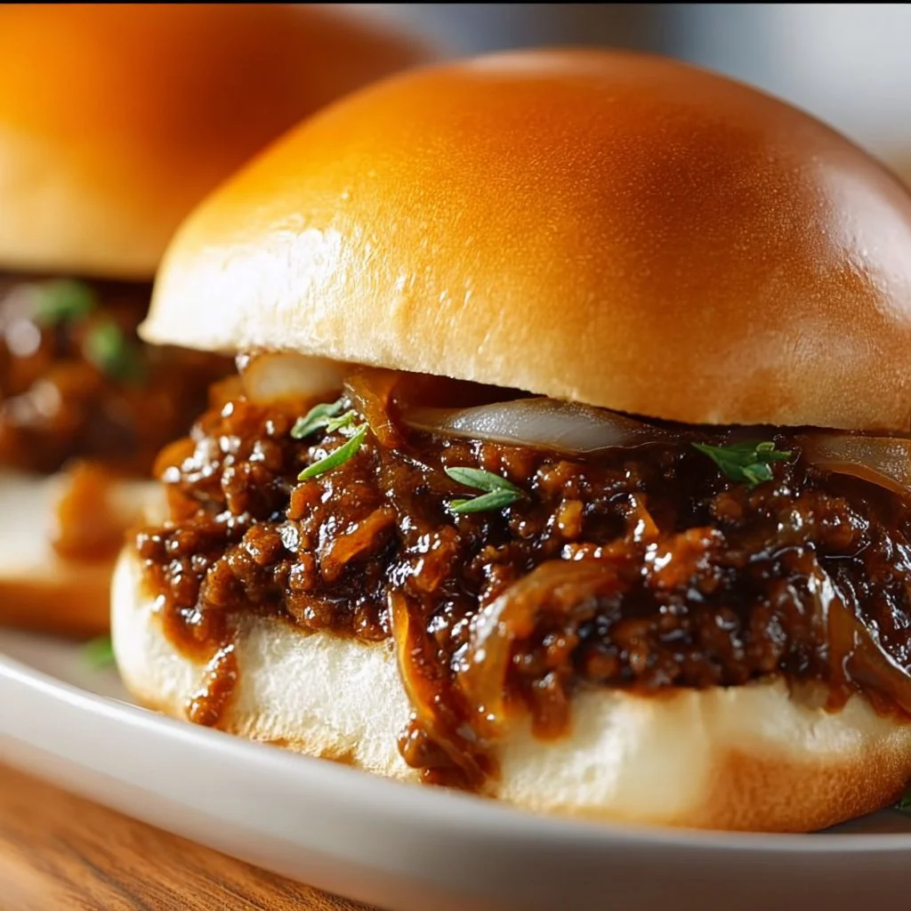 Irresistible French Onion Beef Sloppy Joes