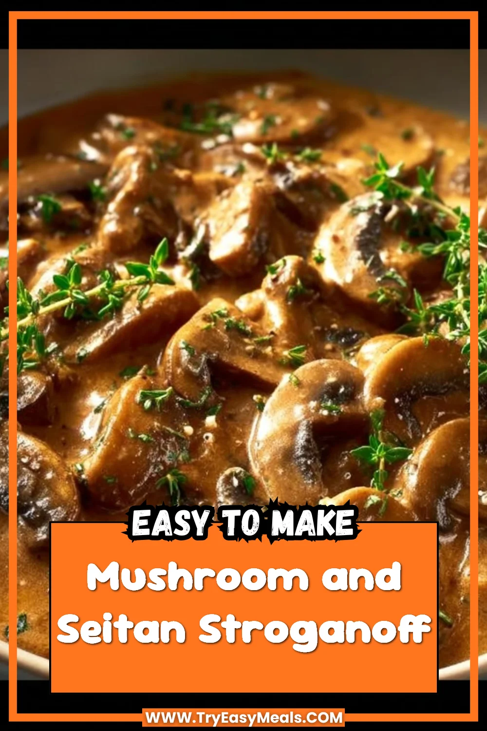 Mushroom and Seitan Stroganoff