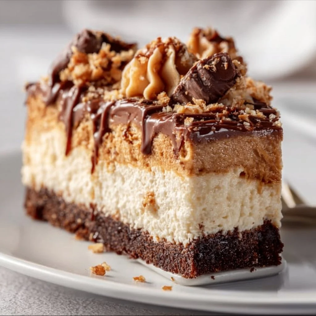 Easy No-bake German Chocolate Cheesecake