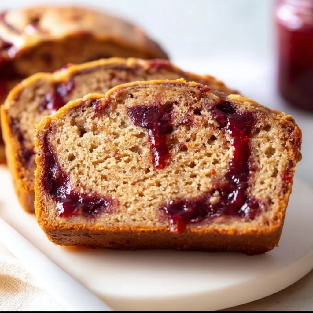 Peanut Butter and Jelly Banana Bread