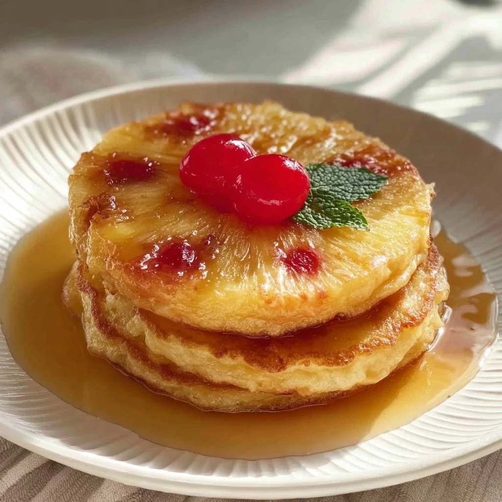 Pineapple Upside Down Pancakes (easy breakfast idea!)