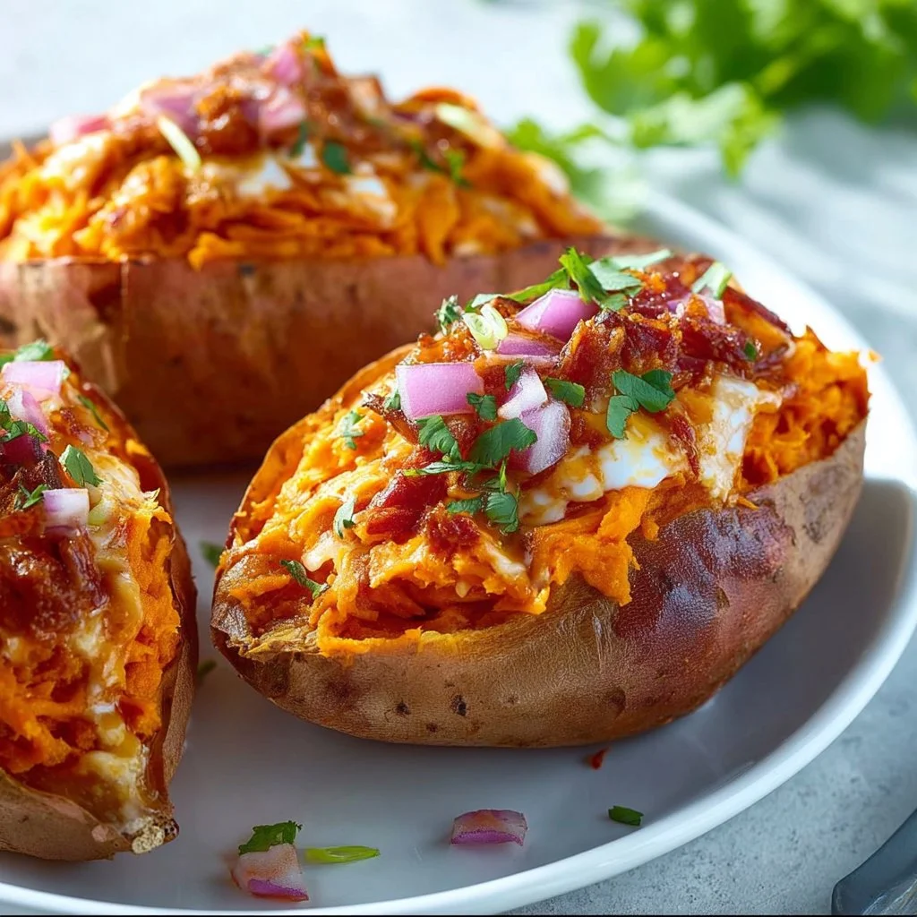 Quick Stuffed Sweet Potatoes