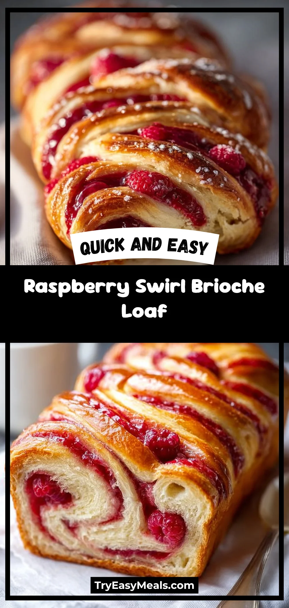 Raspberry Swirl Brioche Loaf