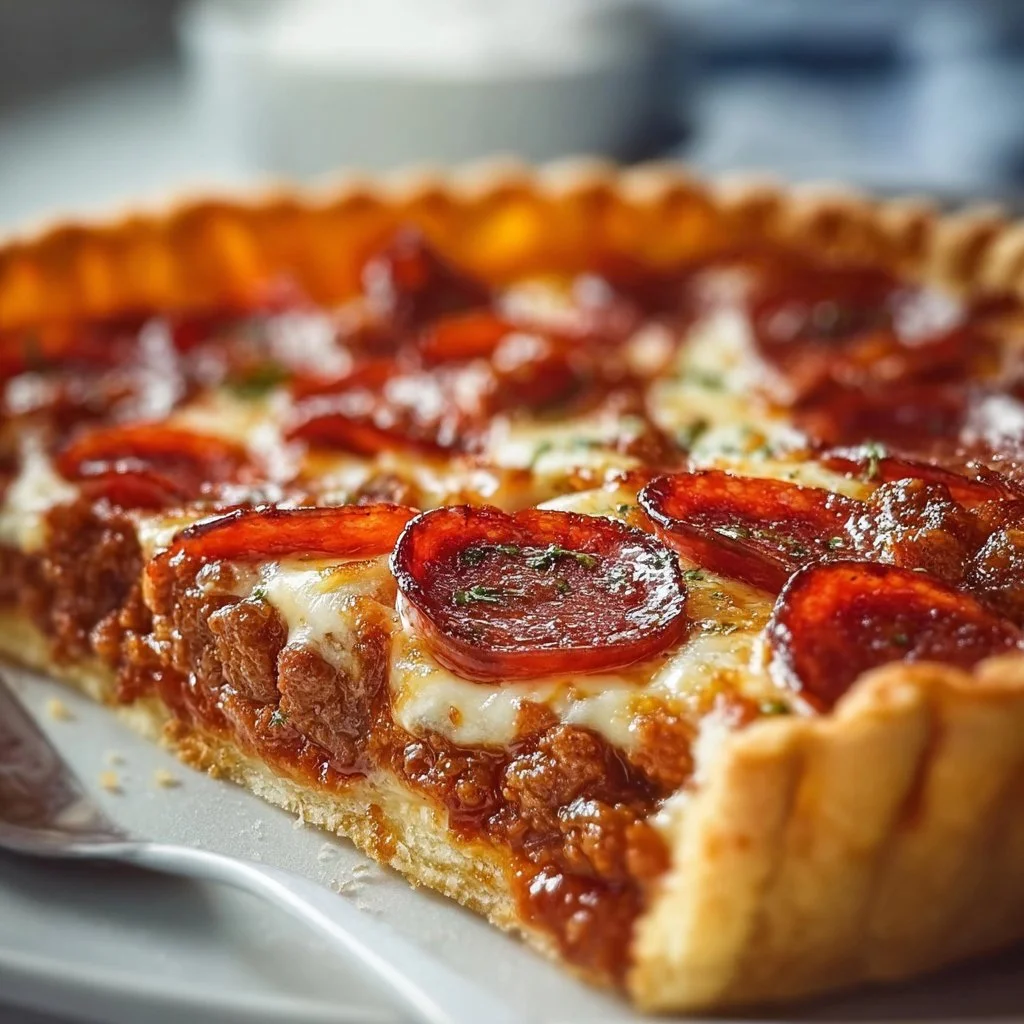 Savory Hamburger Sausage & Pepperoni Pie for Comfort Cravings