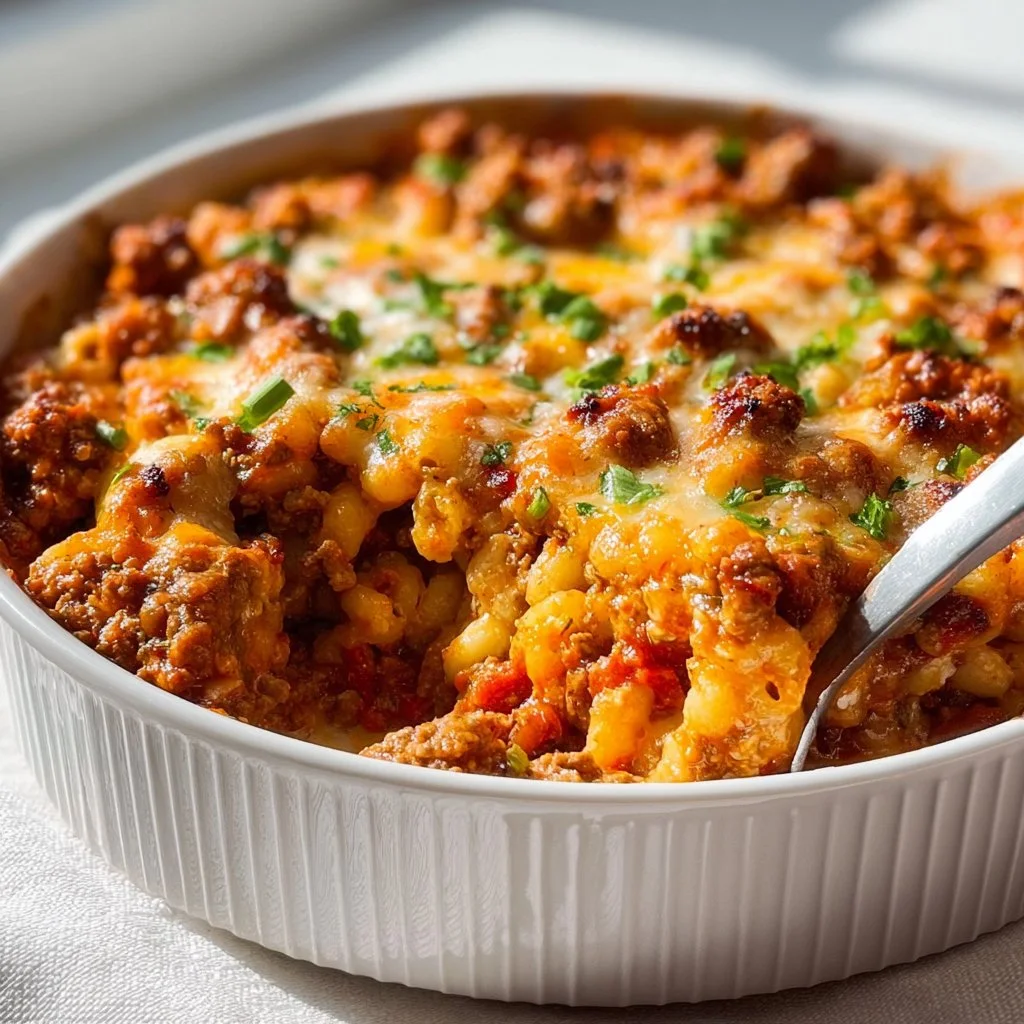 30-Minute Sloppy Joe Ground Turkey Casserole - FlirtyFood