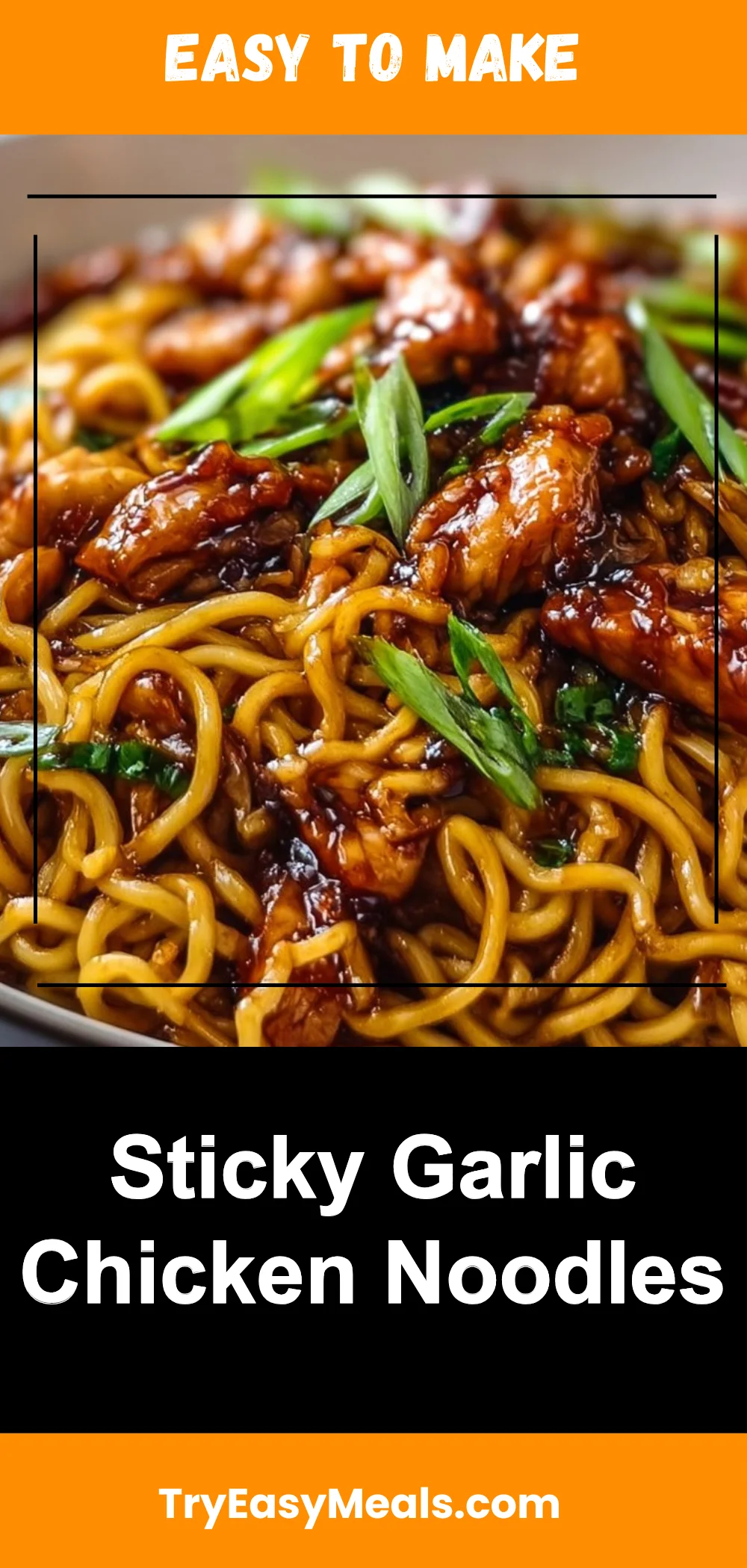 Sticky Garlic Chicken Noodles