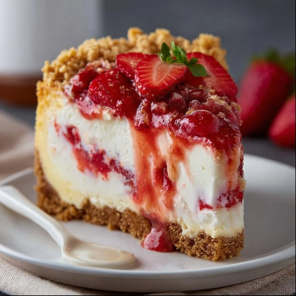 Strawberry Crunch Cheesecake