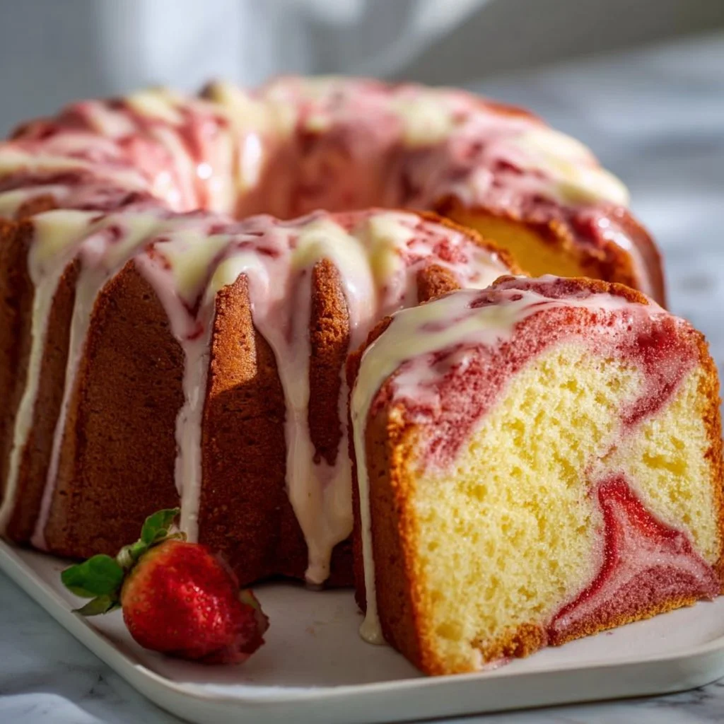 Strawberry Milkshake Pound Cake Recipe